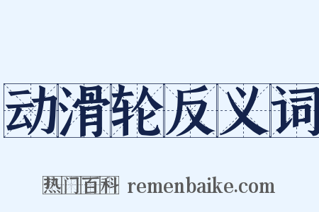 动滑轮反义词是什么意思的图片
